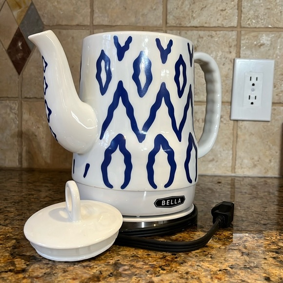 Bella Kitchen Bella Electric Ceramic Kettle Blue Aztec 2l Teapot